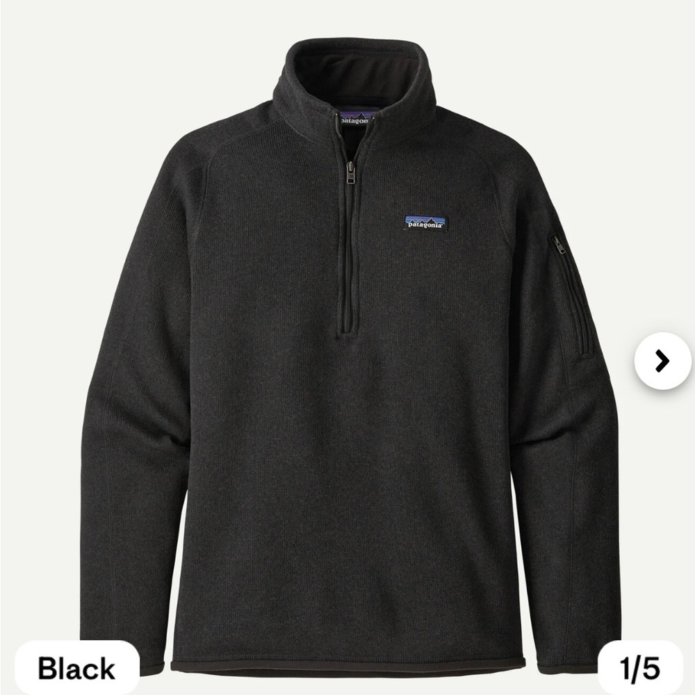Patagonia Black Quarter Zip Fleece Pullover Women’s Medium
